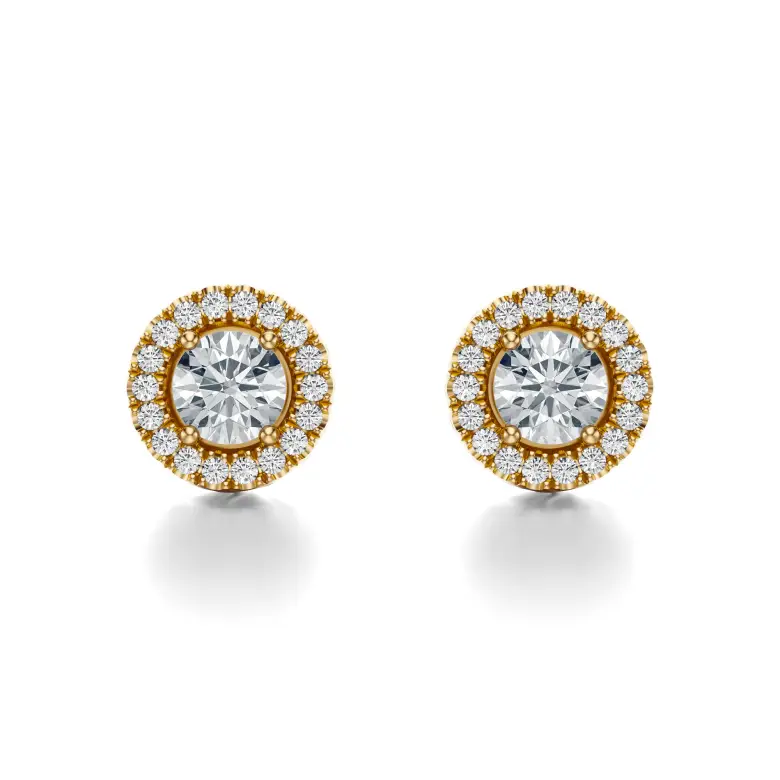 Kolczyki z diamentami sztyft